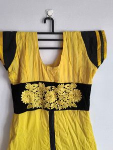 Yellow And Black Kurta