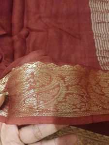 maroon saree