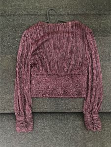 Sparkly Plum Long Sleeve Top