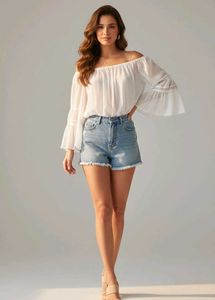 Chic White Off-Shoulder Top
