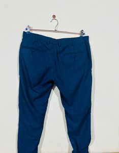 Check Formal Pants Navy Blue Pant For Men &amp; Women