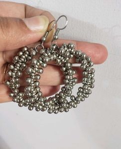 2 Earrings Combo, Oxidised Silver Earring