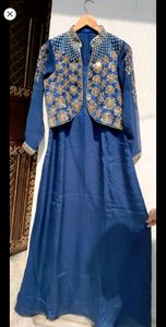 Indigo Blue Ethnic Gown Dress Kurta