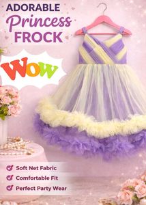 Girl's Purple &amp; Cream Tulle Dress