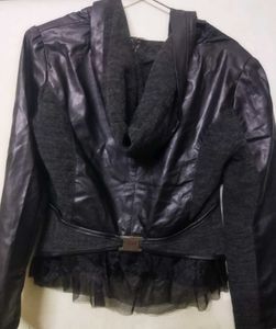 Stylish Black Faux Leather Jacket