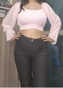 Pink Sheer Crop Top