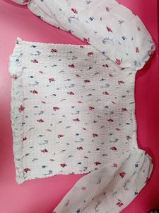 Baby Pink Ribbed Like Aesthetic Crop Top For Women