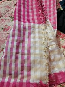 Cotton Blend Striped Saree