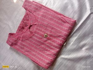 Pink Printed Kurta
