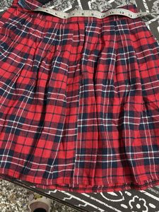 Red Plaid Mini Skirt