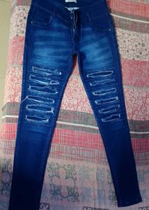 Ripped Dark Wash Skinny Jeans