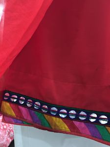 Shaded Red Saree