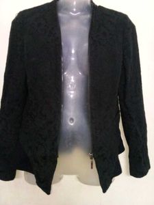 Black Jaket Floral Designed 💗