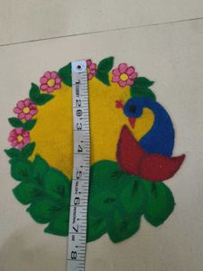 Peacock Rangoli Art
