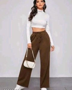 Brown Wide Leg  Pant