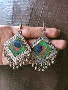 Peacock Feather Earrings