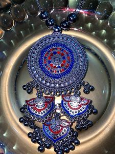 Stunning Silver Look Ethnic Set.