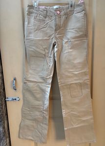 Khaki Straight Pants