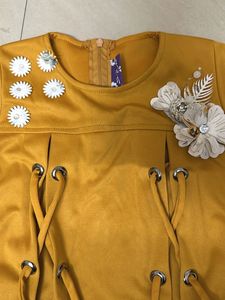 Girls Yellow Floral Dress