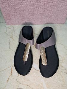 Women's Mauve Black Wedge Sandals
