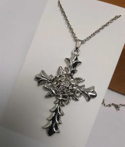 Rose Cross Pendant With Chain