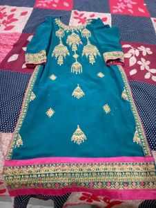 Beautiful Stone And Thread Embrioded Kurta