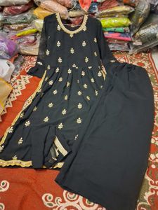 Black Embroidered Salwar Kameez Suit