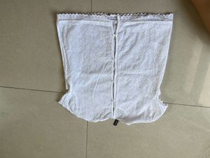 White Eyelet Button-Up Top