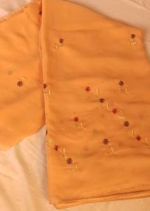Embroidery flower Saree