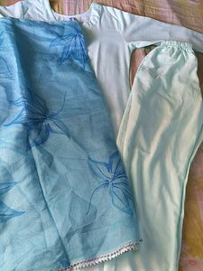 Kurta Pant With Organza Duppta