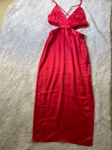 Zara Hot Pink Cutout Dress