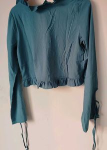 Shein Ruffle Tie Front Top Or Shrug