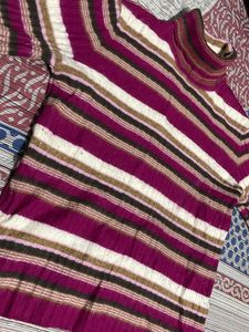 Striped Turtleneck Sweater