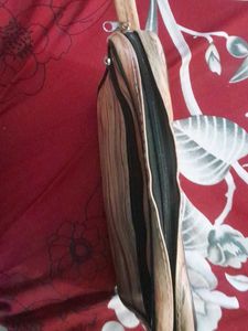 Wood Grain Cosmetic Bag