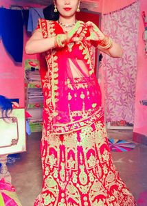 Red Embroidered Lehenga Choli