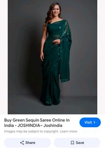 Elegant Green Sequin Saree