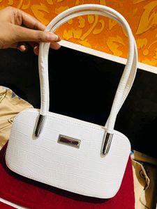 White Croc Shoulder Bag New Wdt Tag