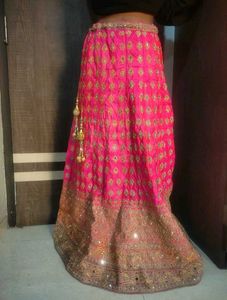 Pink Embellished Lehenga Skirt