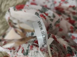 Cute Floral Fit and Flare Top With Shrug