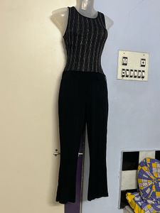 Branded Black Party Wear Jumpsuit