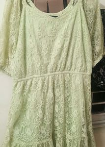 Mint Lace Mini Dress