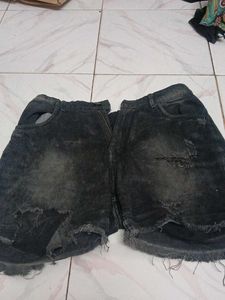 Distressed Denim Shorts