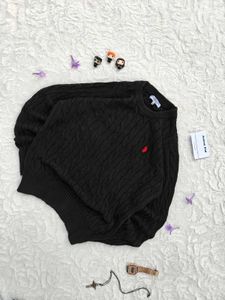 U.S POLO ASSN. Black Cable Knit Sweater
