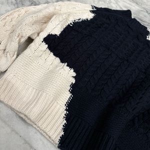 COS Abstract Heavy Knit Baggy Cardigan