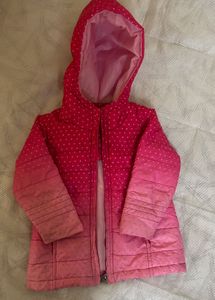 Pink Polka Dot Winter Jacket