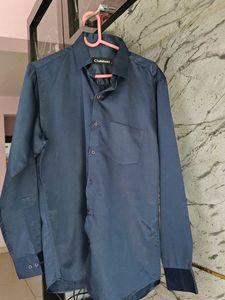 A Party Wear Navy Blue Shirt