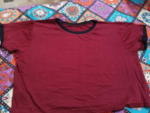 Maroon Casual T-Shirt