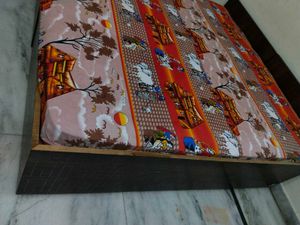 Rural Area Scenes Printed Bedsheet For Double Bed