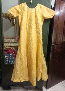 New Elegant Yellow Ethnic Gown