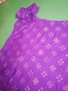 Purple Printed Kurta